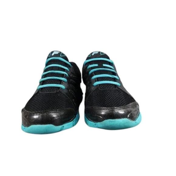 Fila Shoes Womens 10 Athletic Trainers Running Foam Cool Max Black Blue Comfort - Picture 2 of 14